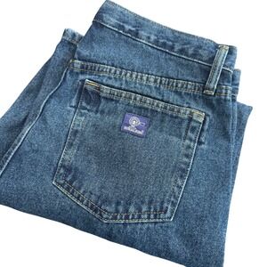 Rural King Mens Dark Wash Denim Jeans 36x30 100 Cotton Made in Madagascar